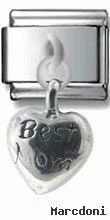 Best Mom Dangle Silver Charm