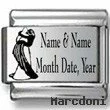 Custom Wedding Names, Date, Year Laser Charm