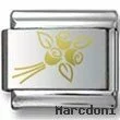 Bouquet of Roses Gold Laser Charm