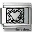 Abstract Mosaic Heart Laser Charm