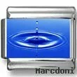 Blue Water Drop Photo Charm