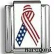 Flag Awareness Ribbon Photo Charm