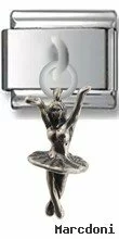 Ballerina Sterling Silver Italian Charm