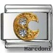 C Zirconia Italian Charm