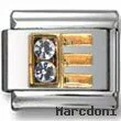 E Zirconia Italian Charm