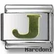 Gold Puffy J Letter