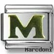 Gold Puffy M Letter