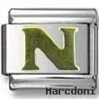 Gold Puffy N Letter