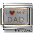 I Love My Dad Italian Charm