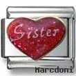 Sister Heart Blue Color