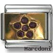 Gold Star Zirconia Italian Charm