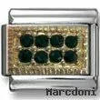 Black Zirconia Bar Italian Charm