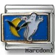 Ghost and Bats Italian Charm