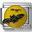 Bats on Moon Italian Charm