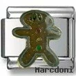 Gingerbread Man Italian Charm