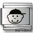 Baby Boy Laser Italian Charm