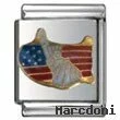 American Flag and Statue of Liberty Italian Charm 13mm