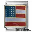 American Flag Italian Charm 13mm