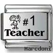 #1 Teacher Laser Charm