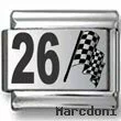 #26 Nascar Laser Charm