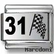 #31 Nascar Laser Charm