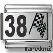 #38 Nascar Laser Charm