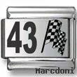 #43 Nascar Laser Charm