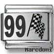#99 Nascar Laser Charm