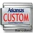 Arkansas License Plate Custom Charm
