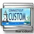 Connecticut License Plate Custom Charm