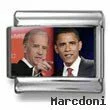 Barack Obama and Joe Biden Italian Charm