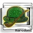 Irishman Hat and Pipe Enamel Charm