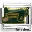 Sewing Machine Enamel Charm