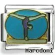 Gymnast on Balance Beam Enamel Charm