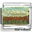 Welcome to Las Vegas Sign Enamel Charm