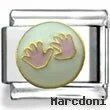 Girl Baby Hands Enamel Charm