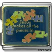 Jesus Puzzle Pieces Enamel Mega Link