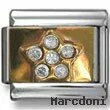 Gold Star Zirconia Italian Charm