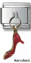 Dangle Red Shoe Italian Charm