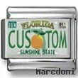 Florida License Plate Custom Charm