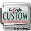 Georgia License Plate Custom Charm