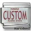 Hawaii License Plate Custom Charm